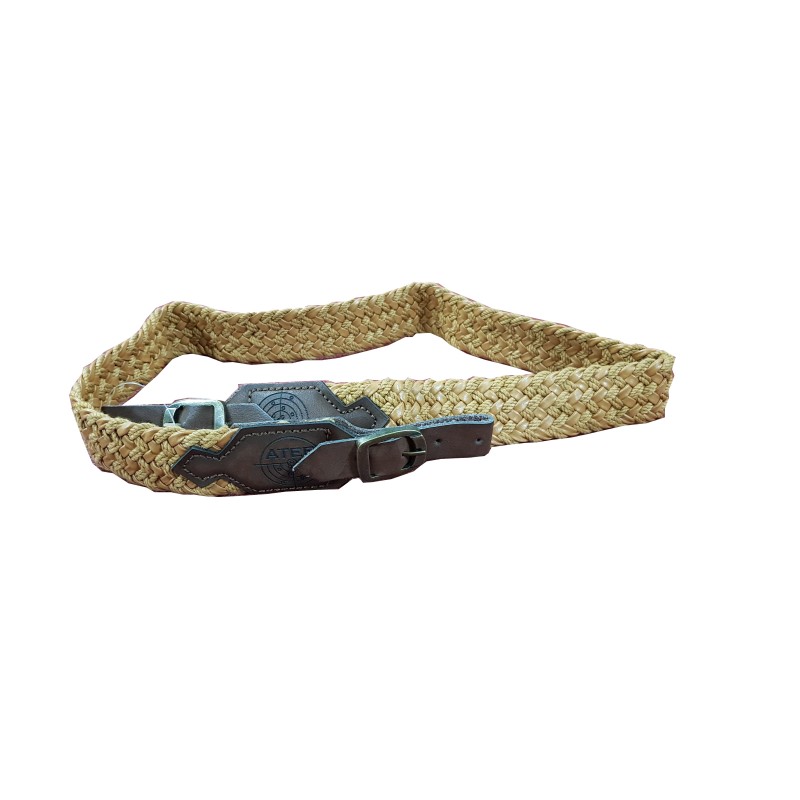 Cinghia RA SPORT C20 intrecciata in cotone e poliestere con finiture in cuoio - immagine 2