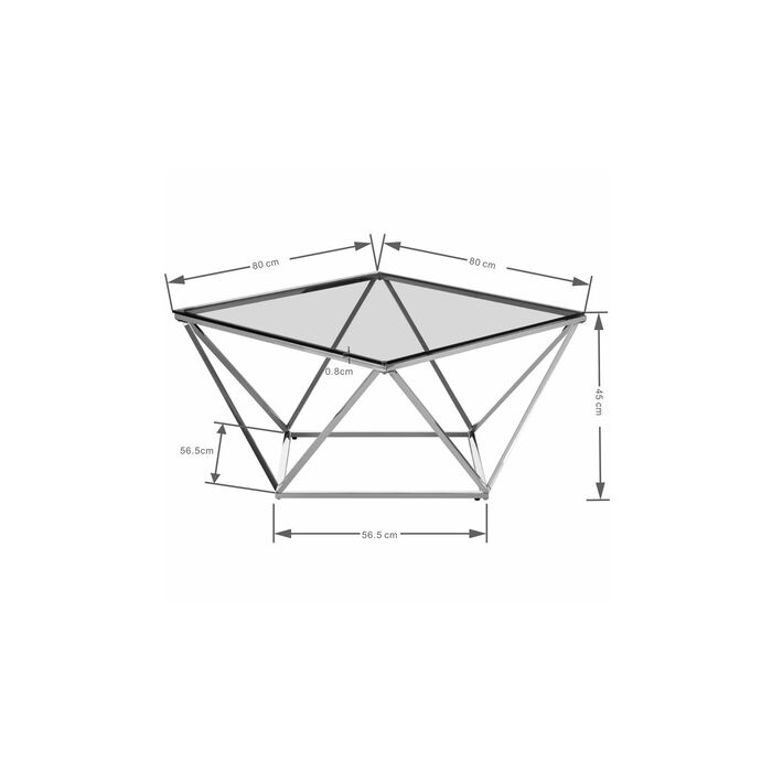 Tavolino Prisma 80×80 acciaio - immagine 6