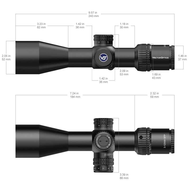 Vector Optics Veyron SFP 3-12×44 - immagine 6