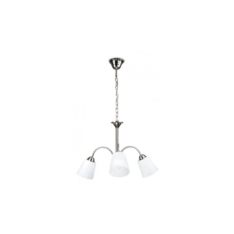 Lampadario 1162 3 luci acciaio - immagine 2